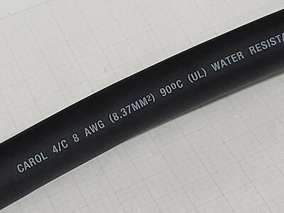 Carol 16064 8/4C Carolprene SOOW UL/CSA 600V/90C Portable Power Cord Black /5ft - Image 1 of 4