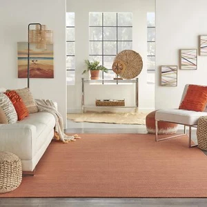 Nourison Positano Indoor-Outdoor Terracotta 5' x 7' Area Rug Easy Cleaning Non - Picture 1 of 9