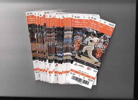 2014 SAN FRANCISCO GIANTS SEASON TICKET STUB LOT OF 500+ TICKETS WORLD CHAMPS Cover