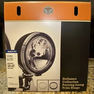 NOS Harley-Davidson Passing Lamp Trim Rings Defiance Collection BLK/ANO 61400354 - Bild 1 von 2
