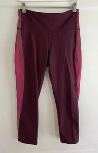 Lululemon Color Me Ombre 21" Crop Tights Dark Adobe Blush Berry Violet Size 10 - Picture 1 of 7