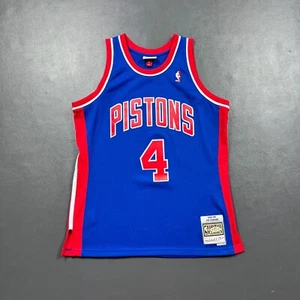 100% Authentic Joe Dumars Mitchell Ness 88 89 Detroit Pistons Jersey Size L 44 - Picture 1 of 6