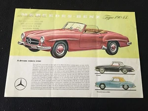 1956-1958 Mercedes Benz 190SL Roadster Verkaufsprospekt Blatt W121 Katalog 1957 - Bild 1 von 2