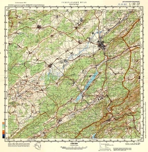 Russian Soviet Military Topographic Map - PONTARLIER (France), 1:100K, REPRINT - Picture 1 of 7