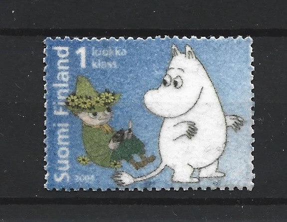 2004 - Finland Moomins Moomintroll & Snufkin on Flocked Stamp Paper MNH SG#1751 - Image 1 of 1