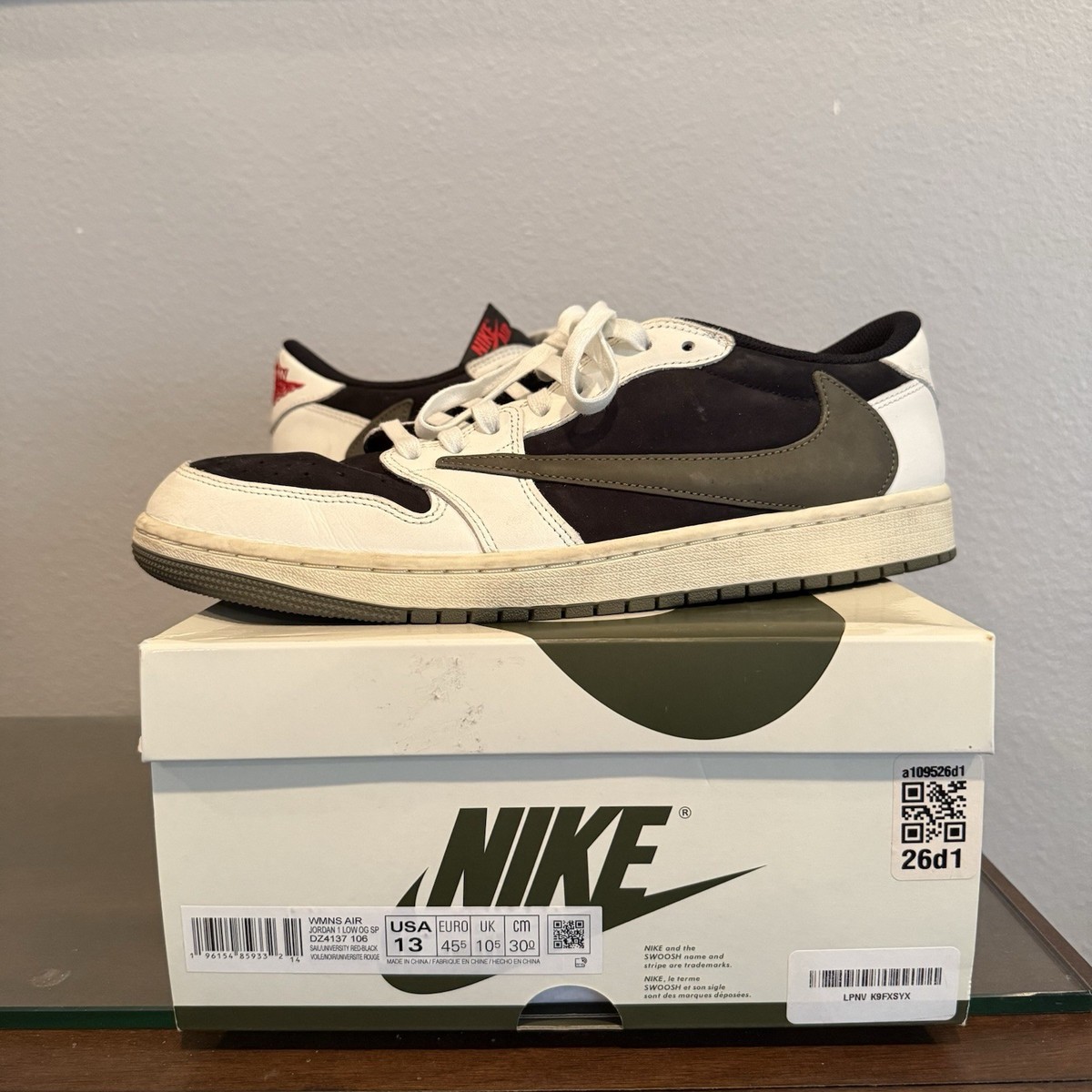 Travis Scott x Air Jordan 1 OG SP Low Black Olive for Sale Travis Scott x Air Jordan 1 OG SP Low Black Olive for Sale