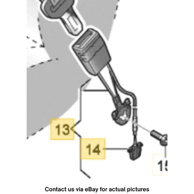 Audi A6 2012-2015 hebilla de cinturón de seguridad delantero izquierdo usado OEM 8K0857755F Foto 1 de 4