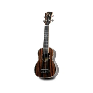 Snail Soprano Ukulele Ebony UKS-E220EQ - Picture 1 of 11