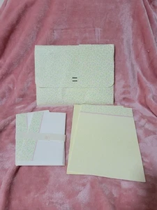 Vintage gelbe Blumen Briefpapier - passende Blätter und Umschläge - Bild 1 von 9