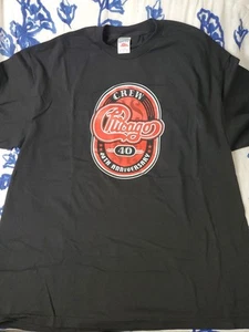 Chicago Band Crew Shirt 40th Anniversary Size XL Black Red Short Sleeve T Shirt - Picture 1 of 4