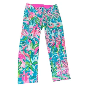Lilly Pulitzer Leggings Weekend Crop Türkis Oasis Golden Hour Damen Small - Bild 1 von 6