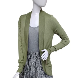Merona Open Cardigan Size Medium Olive Green Long Sleeve Super Fine Knit NWT - Picture 1 of 8