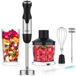 5 in1 Stabmixer, Leistungsstarker Stabmixer mit 12 Geschwindigkeiten und 3... - Bild 1 von 8