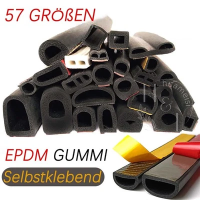 Fensterdichtung Selbstklebend Gummidichtung Türdichtung Dichtband EPDM Dichtung - Bild 1 von 4