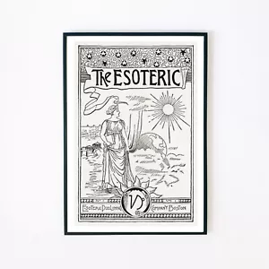 The Esoteric Tarot Card Zodiac Illustration 7x5 Retro Decor Home Wall Art Print - Picture 1 of 2