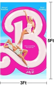 Barbie Wandteppich Film hängend Mädchen rosa Schlafzimmer Deko Stoff Poster 🐰 - Bild 1 von 3
