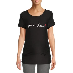 Time and Tru Women’s Maternity Graphic T-shirt Color Black Size XL (16-18) - Picture 1 of 5