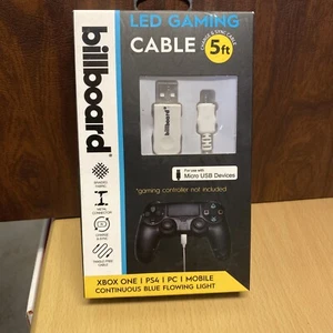 Cable LED para juegos Billboard 5 pies carga y sincronización accesorio blanco - Imagen 1 de 4