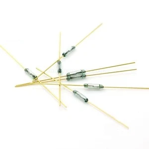 10 STCK. MKA-14103 goldfarbene Blei Glas N/O SPST Schilfschalter 10-15AT 2 x 14 mm AL - Bild 1 von 1