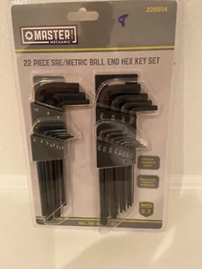 BALL-END HEX KEY ALLEN Wrench Combo Set - SAE / METRIC (2 sets 22pc) - Picture 1 of 2