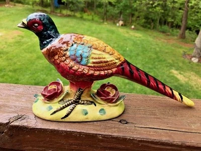 Antigua estatuilla de porcelana de codorniz de faisán china asiática coleccionable RARA Foto 1 de 4