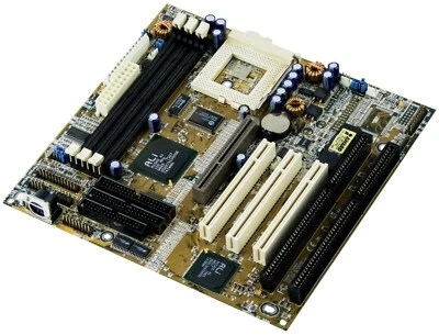 Mainboard Asus P5A-B Ali Aladdin V Socket 7 SDRAM ISA AGP PCI - Image 1 of 2