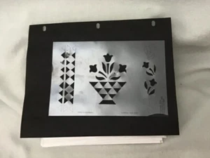 20 - Set classe - Stencil verniciati a quadri - Cesto di fiori trapuntato - Foto 1 di 6