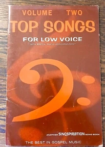 Singspiration - TOP SONGS for Low Voice Volume Two - 1969 sheet music book - Picture 1 of 7