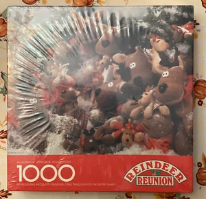 Vintage Springbok Jigsaw Puzzle 1000 Pieces Reindeer Reunion 24"x30" NIB Sealed - Picture 1 of 4
