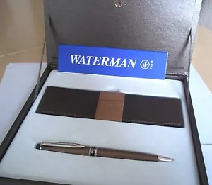 MAGNIFIQUE STYLO BILLE WATERMAN EXPERT ET ETUI COFFRET CADEAU NEUF DE STOCK M12 - Imagen 1 de 8