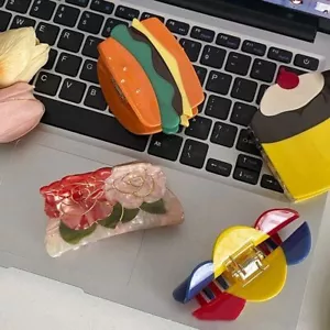 Artigli per capelli dessert unici - barrette acetato clip per capelli accessori per capelli donna - Foto 1 di 20