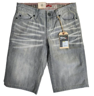 Pantalones Cortos de Denim Converse One Star Vintage 1908 Para Hombre Talla 28* Gris Ajustado Recto Nuevos con Etiquetas Foto 1 de 4