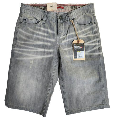 Pantaloncini Converse One Star Vintage 1908 Denim Uomo Taglia 28* Grigio Slim Dritti Nuovi con etichette