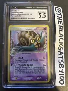 Pokemon Omastar 13/110 2006 Ex Holon Phantoms Stamped CGC 5.5 - Bild 1 von 1