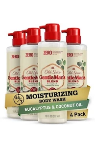 Men's Body Wash GentleMan's Blend Eucalyptus & Coconut Oil 18 Fl.oz (Pack of 4) - Picture 1 of 4