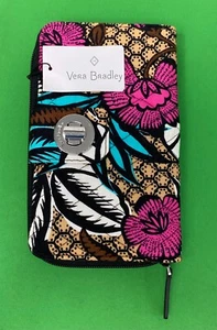 Vera Bradley Turn lock & Zip Around Wallet - Canyon Road Quilted Cotten Clutch - Picture 1 of 15