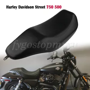 Motorcycle Two-up DRIVER PASSENGER Seat For Harley Davidson Street 500 750 - Picture 1 of 12