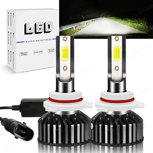 9012 HIR2 LED Headlight Bulbs Kit High Low Beam Super Bright 6000K White 2PCS - Picture 1 of 47