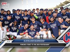 2024 TOPPS NOW MLB CARD CLEVELAND GUARDIANS #725 CLINCH PLAYOFF SPOT - Picture 1 of 1