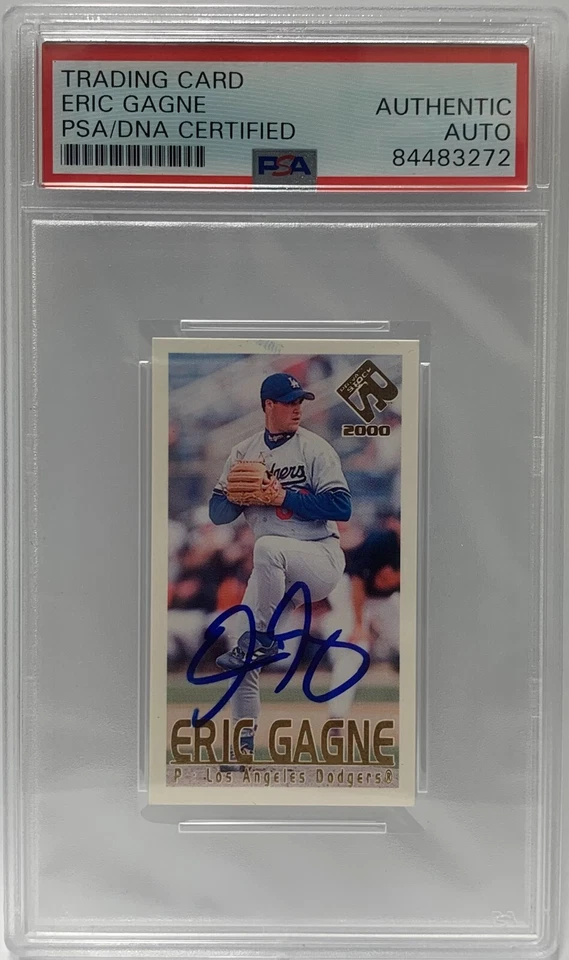 Tarjeta coleccionable Eric Gagne Auto RC #25 1999 Pacific LA Dodgers PSA Encap Mini  Foto 1 de 3