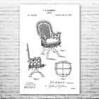Rattan Chair Poster Patent Print Collector Gift Thift Shop Art Wicker Chair