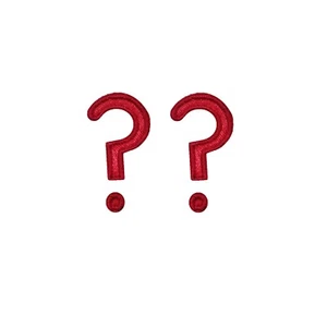 2 x Small Mini Cosplay Riddle Question Mark Style B Patch Motif - Picture 1 of 7
