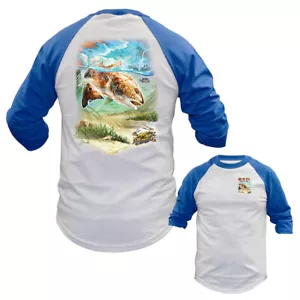 Red Devil Outdoor Sport Angeln 3/4 Ärmel Grafik Raglan T-Shirt - Bild 1 von 10