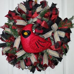 Cardinal Wreath 21x21x9