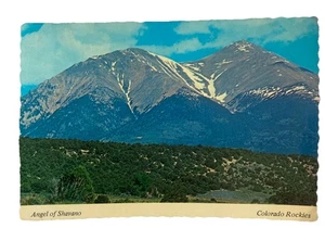 Colorado Rockies Engel von Shavano der berühmte Schneeengel Vintage Postkarte - Bild 1 von 3
