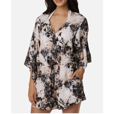 Pantalones Cortos Bar III Ocultos Mármol Tie Dye Natación Cubrir Talla S Rubor Rosa Negro Foto 1 de 4