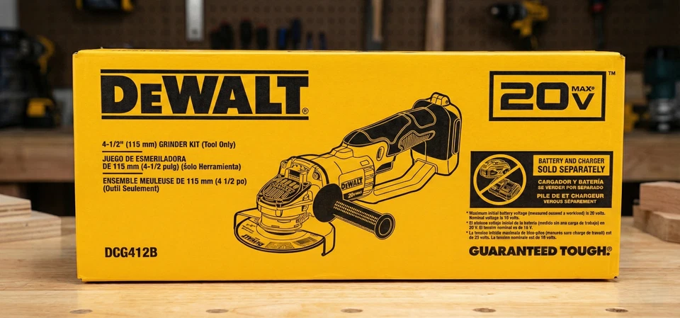 Herramienta amoladora angular inalámbrica de iones de litio DeWalt DCG412B 20V MAX 4-12 solamente Foto 1 de 4