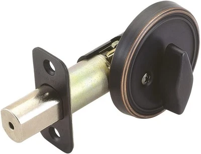 Deadbolt Keyed Entry Door One Side Single Sided Oil Rubbed Bronze for Home - Image 1 of 4