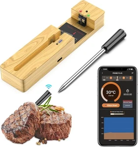 Wireless Meat Thermometer Bluetooth: with Ceramic Probe for Grilling Waterproof - Picture 1 of 9