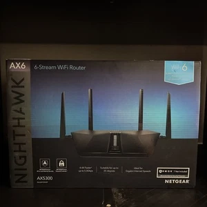 NETGEAR - Router Wi-Fi 6 Dual Band Nighthawk AX5300 - Nero - RAX49S-100NAS - UD - Foto 1 di 4